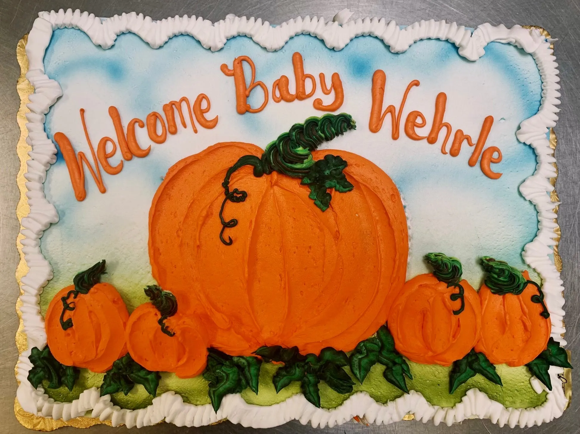 Pumpkins Design Sheet Cake