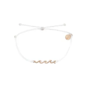 PURA VIDA DELICATE WAVE BRACELET RG - WHITE