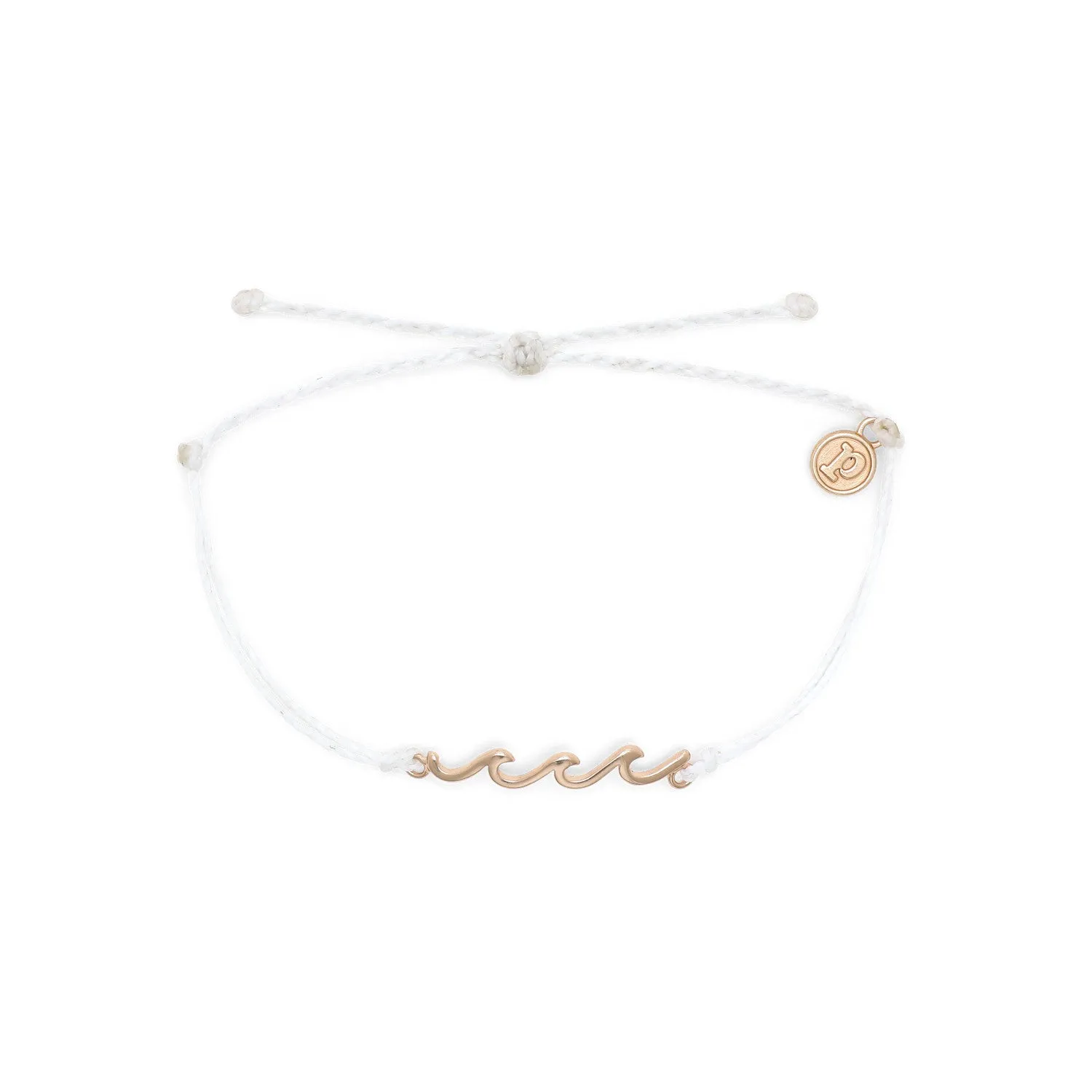 PURA VIDA DELICATE WAVE BRACELET RG - WHITE