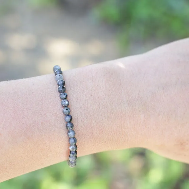 "Grounding" Larvikite Delicate Bracelet