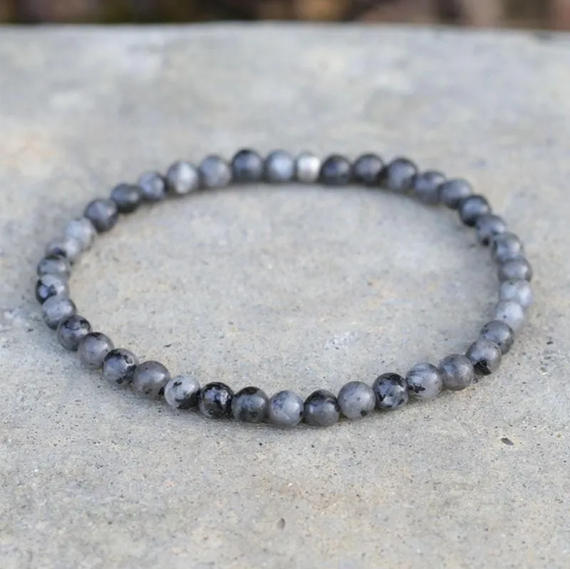 "Grounding" Larvikite Delicate Bracelet