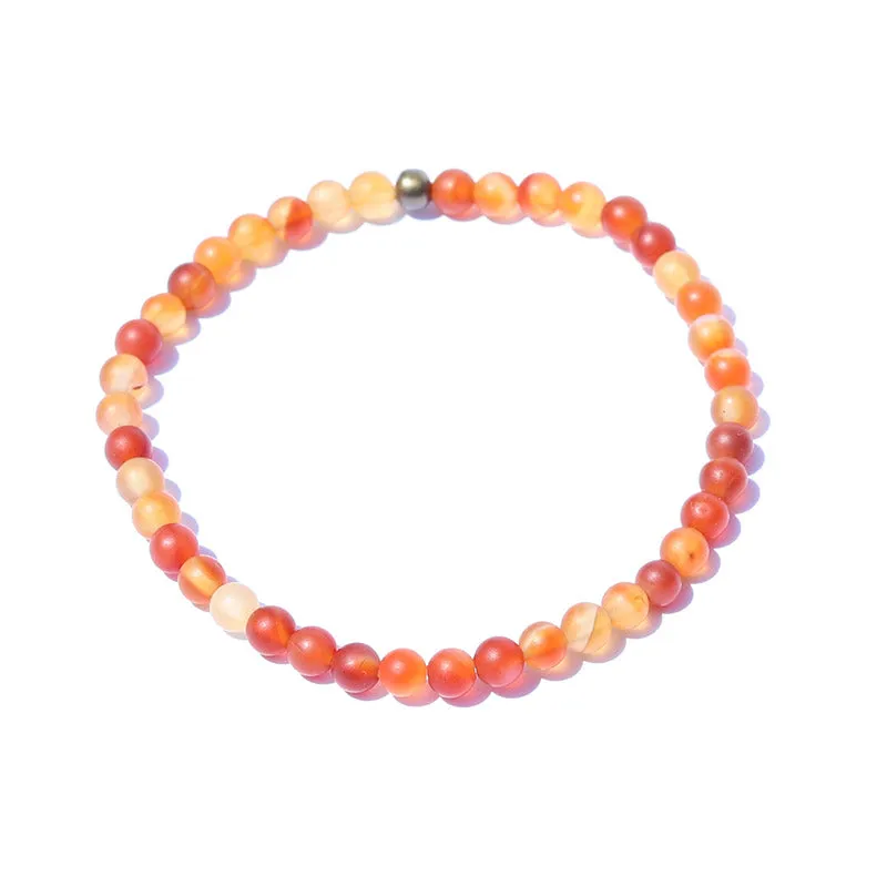 "Vitality" Matte Carnelian Delicate Bracelet
