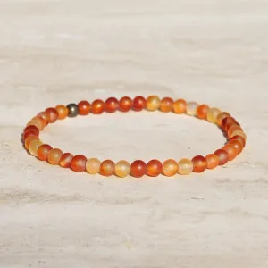 "Vitality" Matte Carnelian Delicate Bracelet