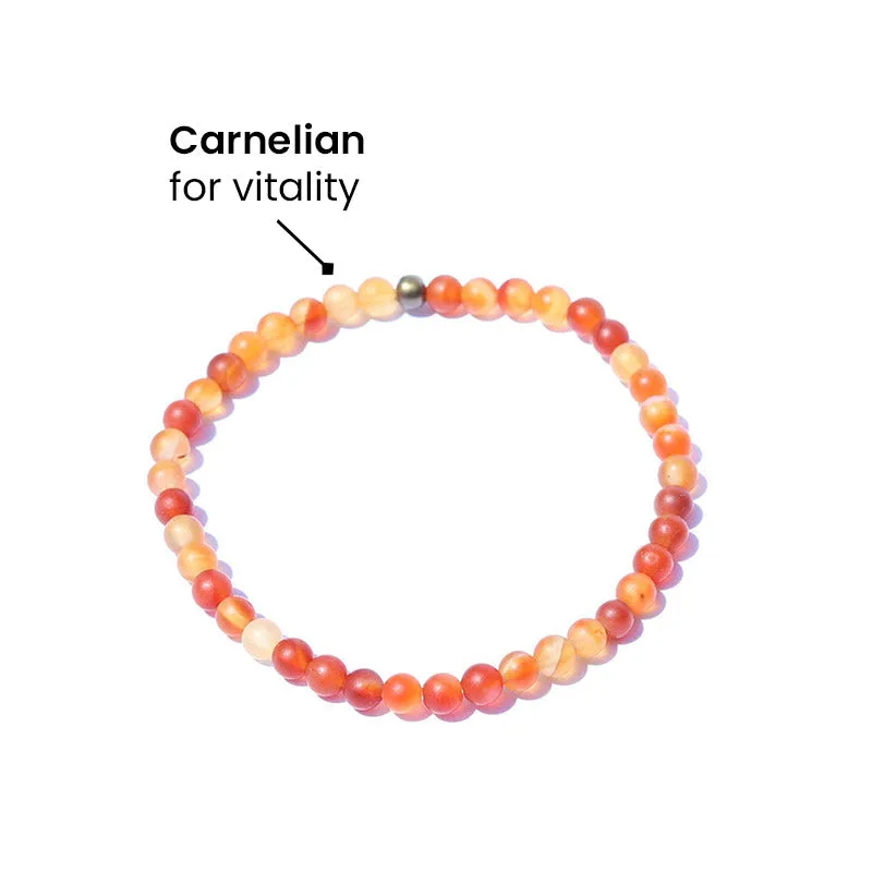 "Vitality" Matte Carnelian Delicate Bracelet