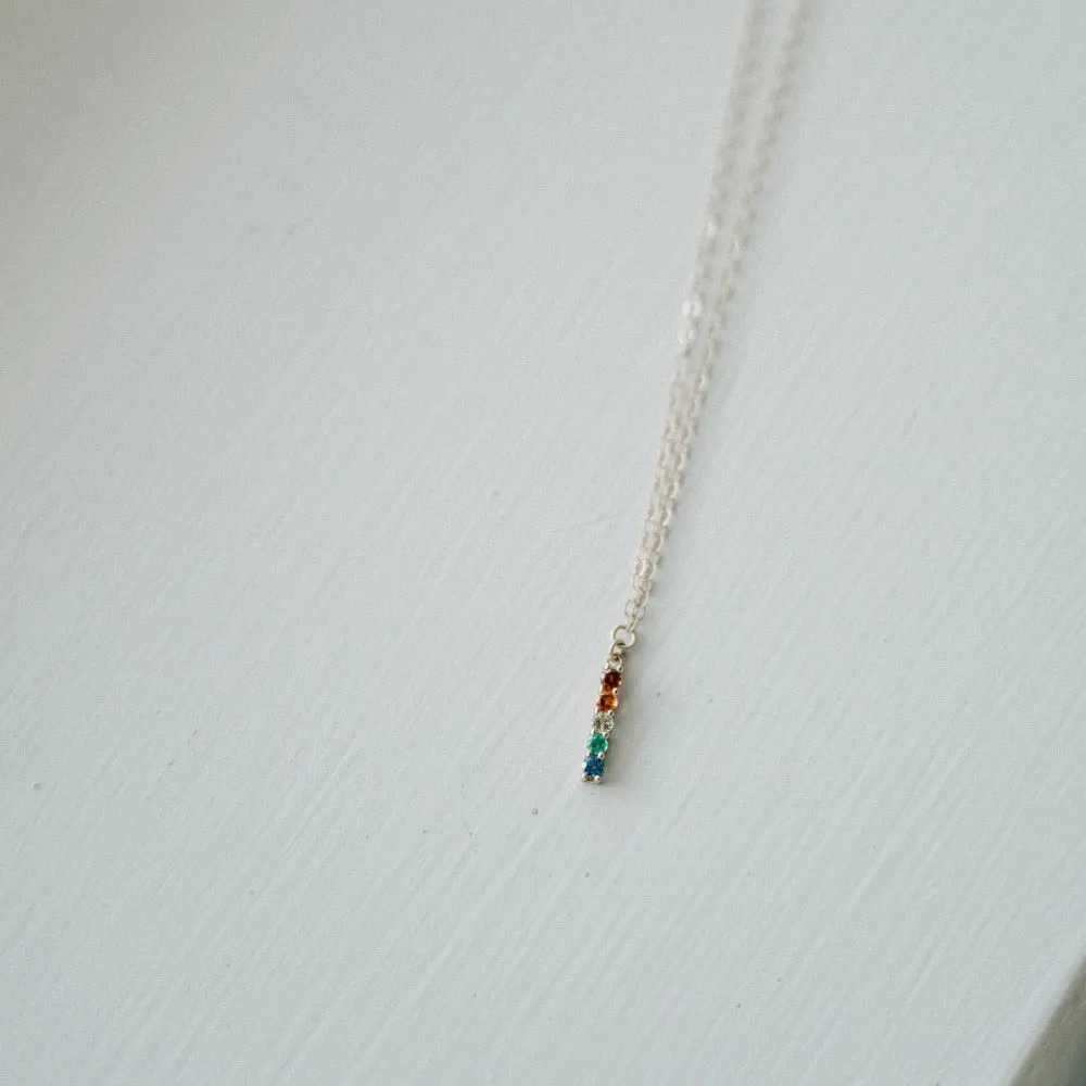 Rainbow Bar Necklace