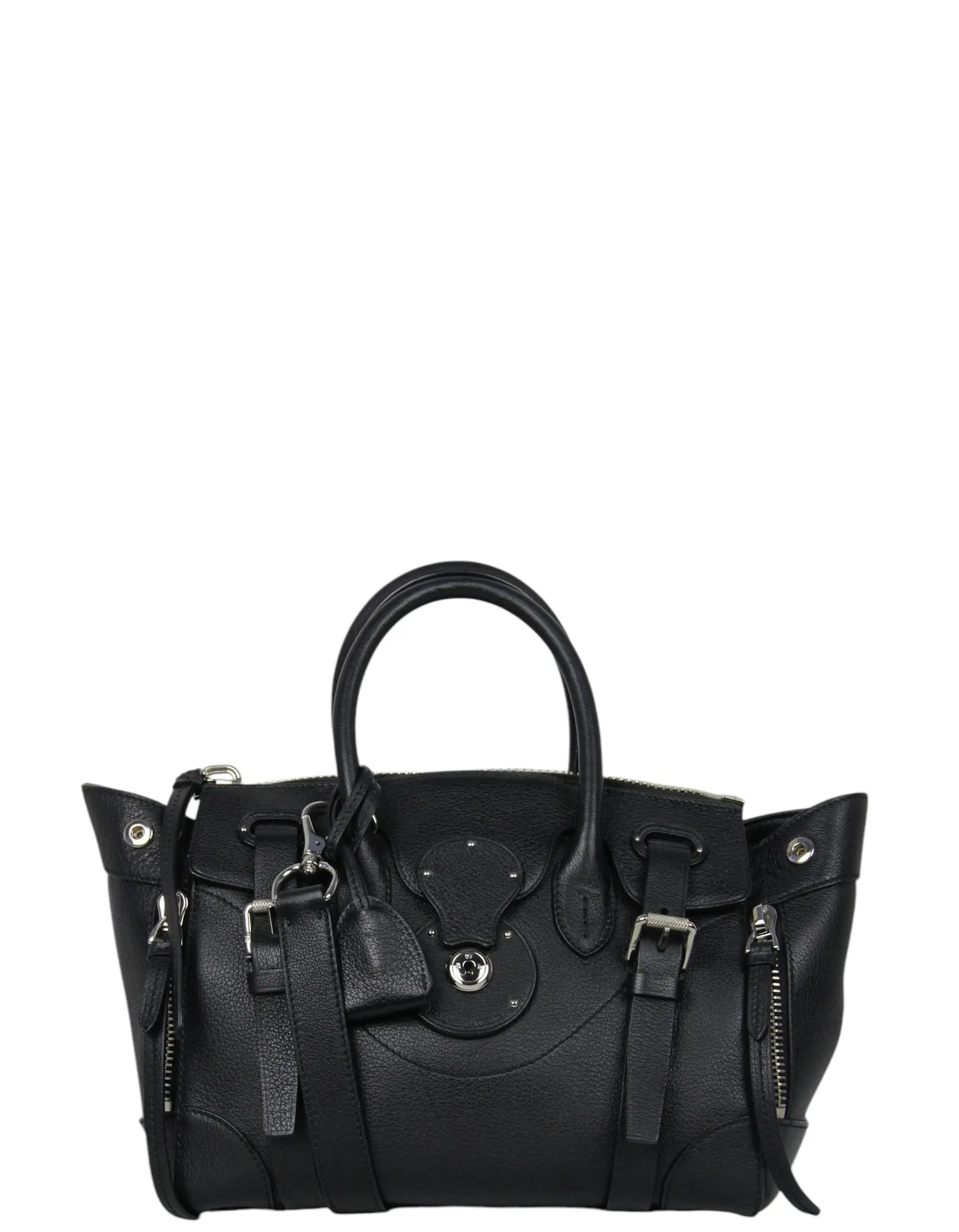 Ralph Lauren Collection Black Leather Soft Ricky Zip 27