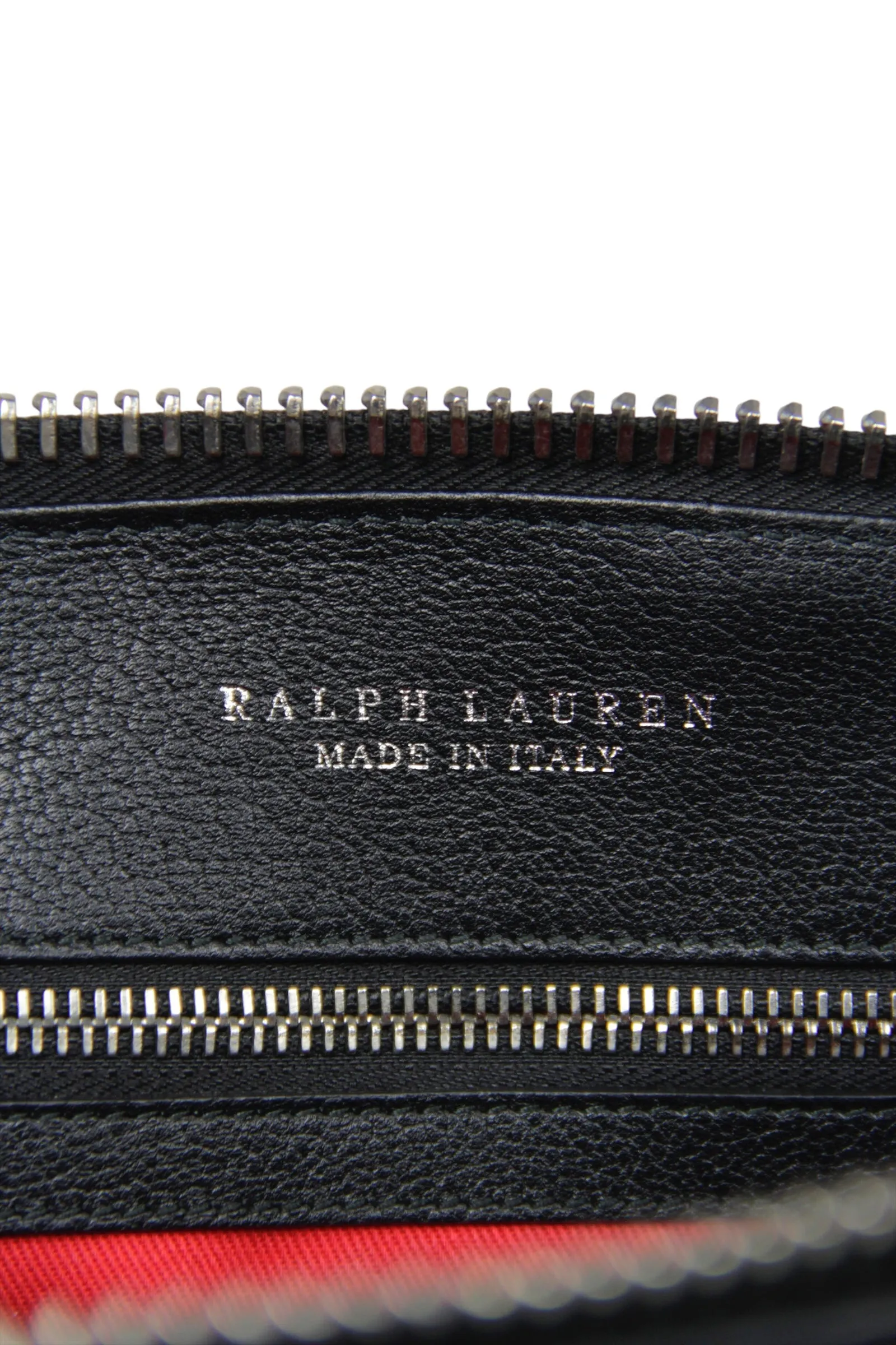 Ralph Lauren Collection Black Leather Soft Ricky Zip 27