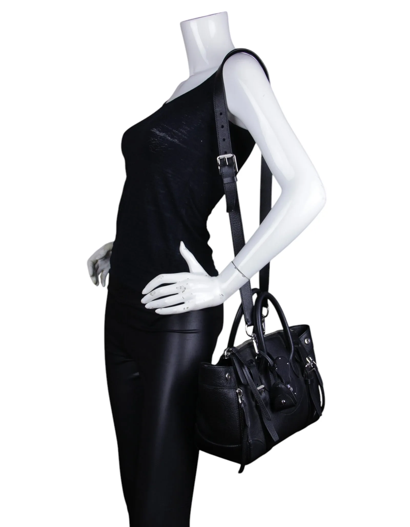 Ralph Lauren Collection Black Leather Soft Ricky Zip 27