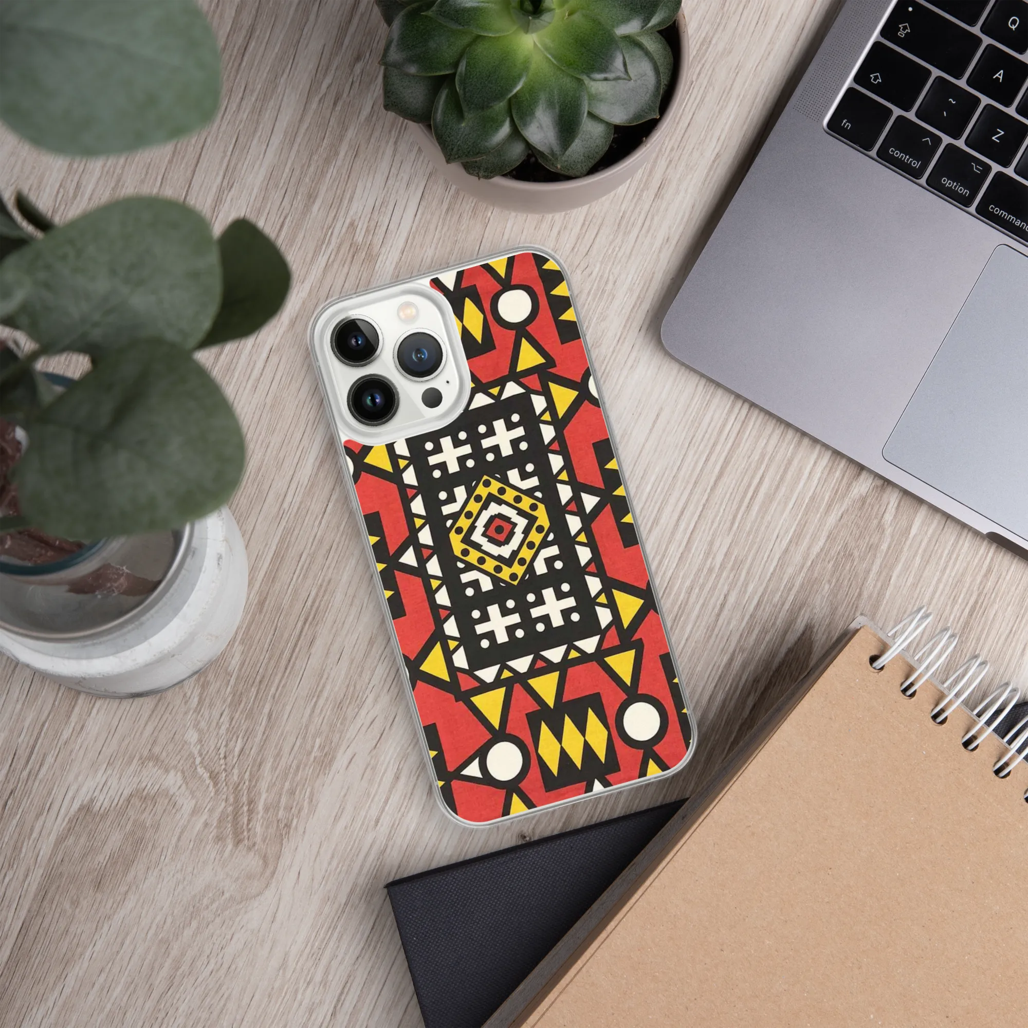 Red African Print iPhone Case