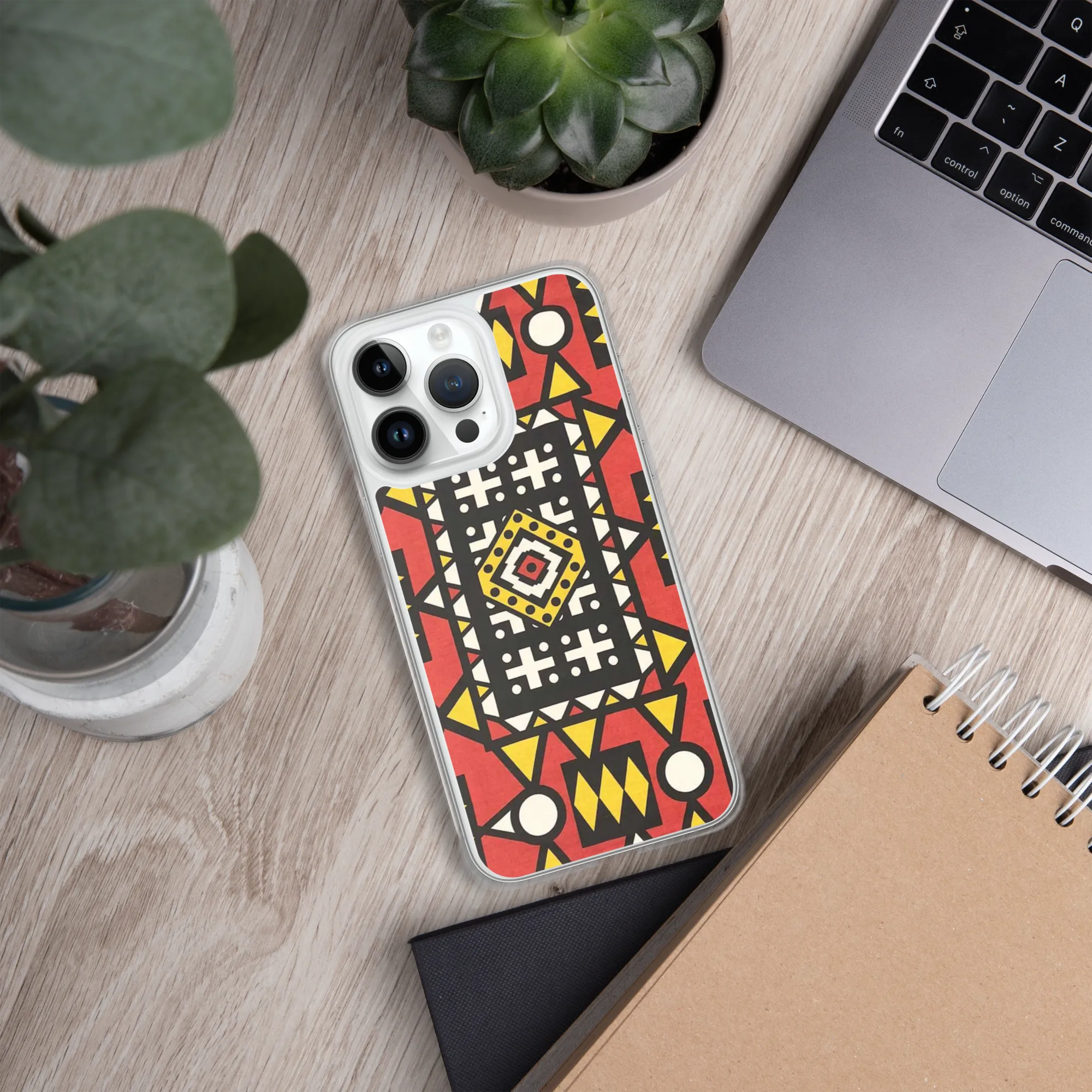 Red African Print iPhone Case