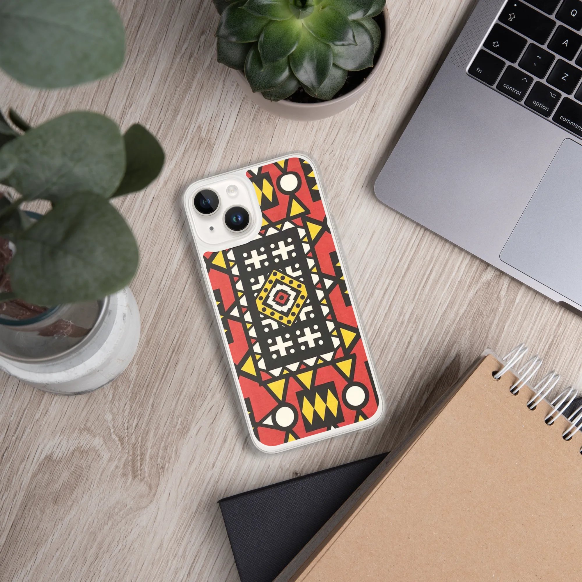 Red African Print iPhone Case