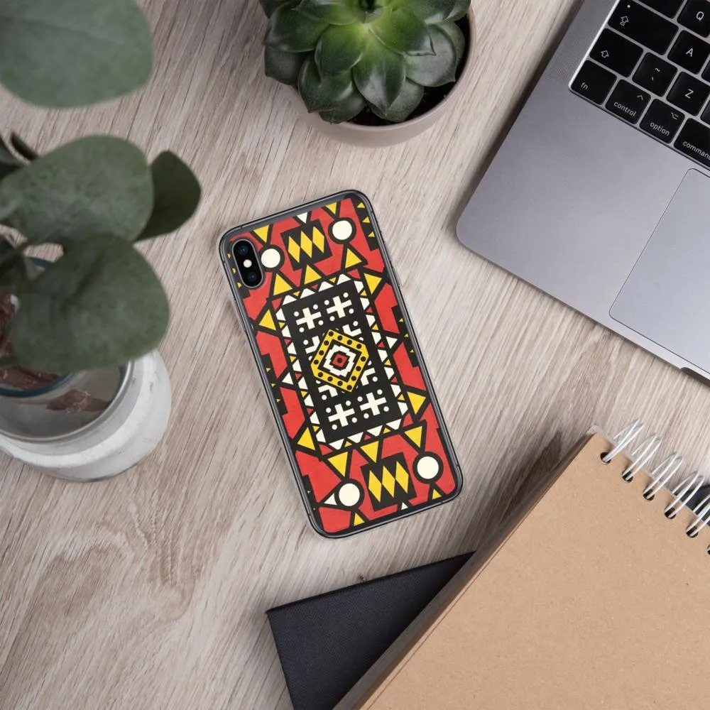 Red African Print iPhone Case
