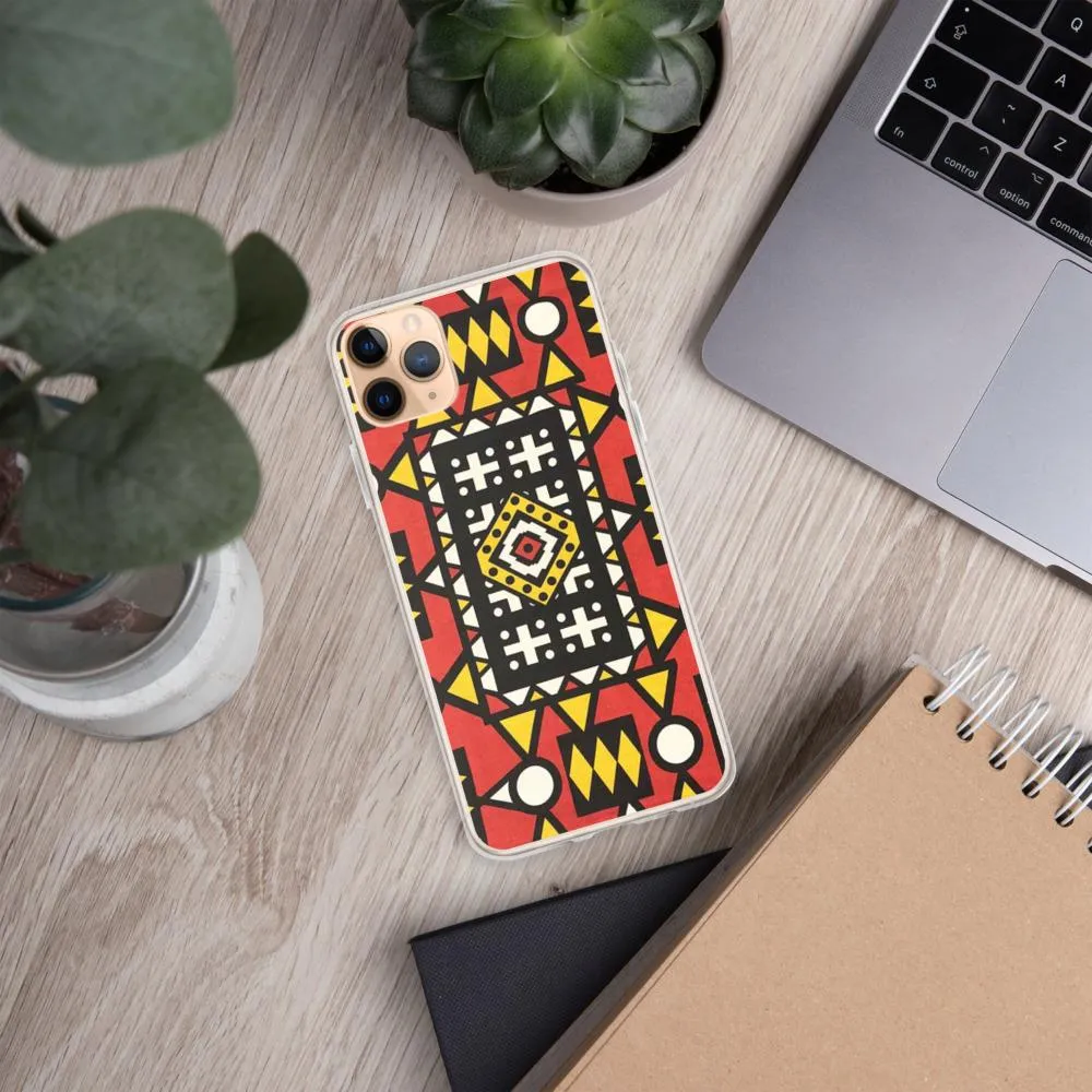 Red African Print iPhone Case