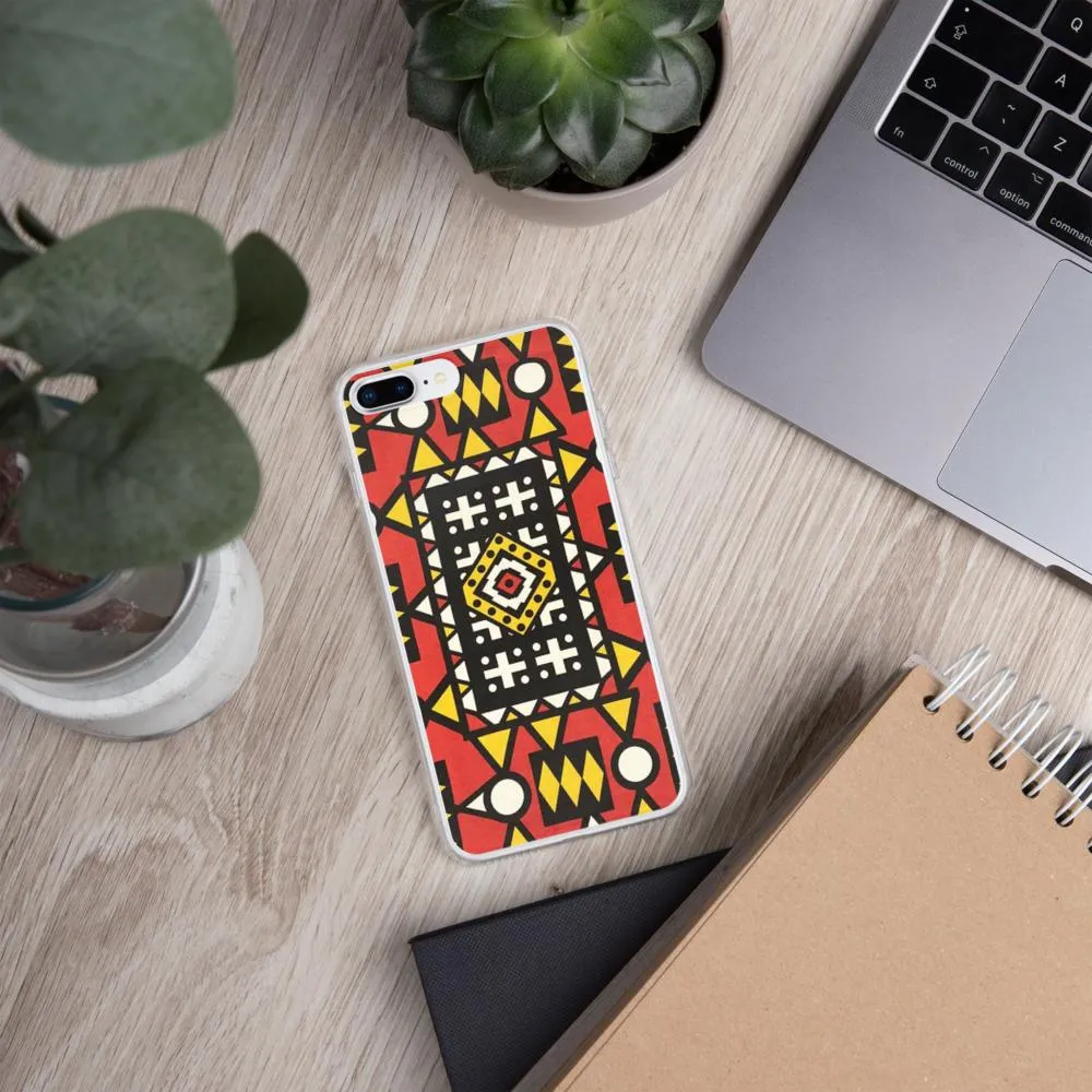 Red African Print iPhone Case