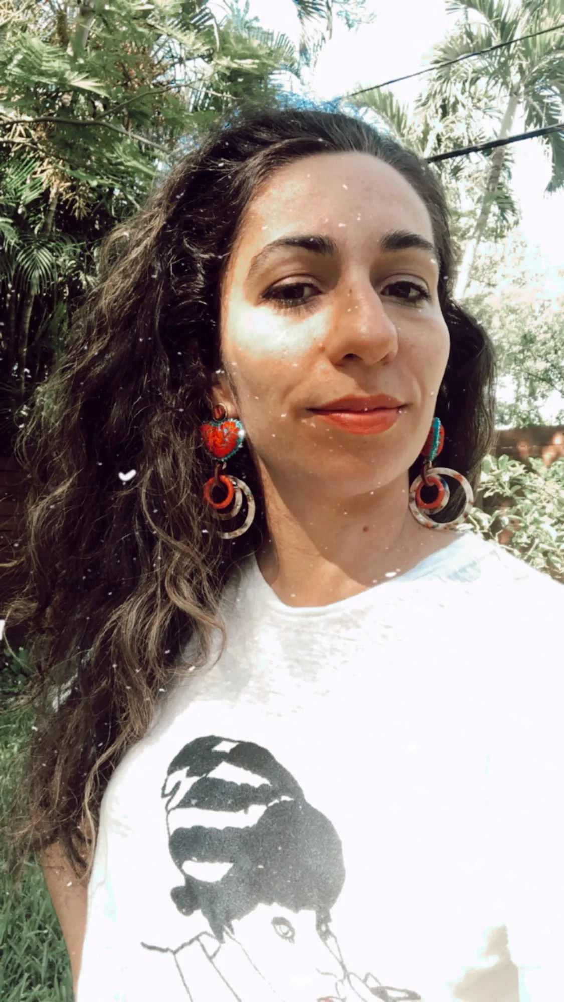 Red & Blue Statement Earrings