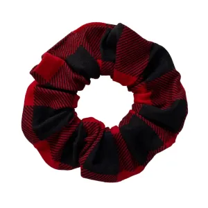 Red and Black Buffalo Plaid Matte Scrunchie