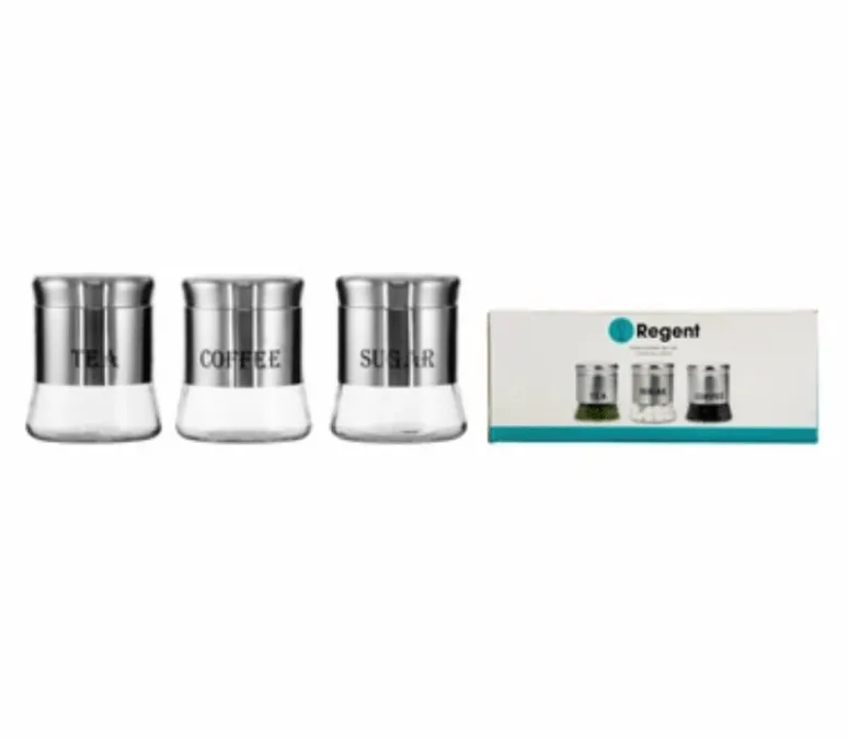 Regent Glass Canister 3 piece Set