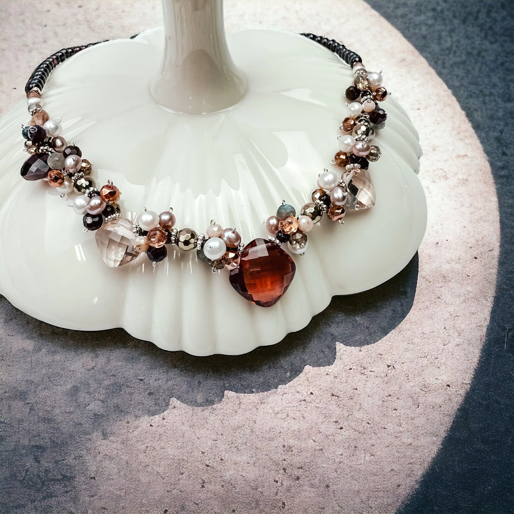 Regina Garnet Statement Necklace