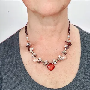 Regina Garnet Statement Necklace