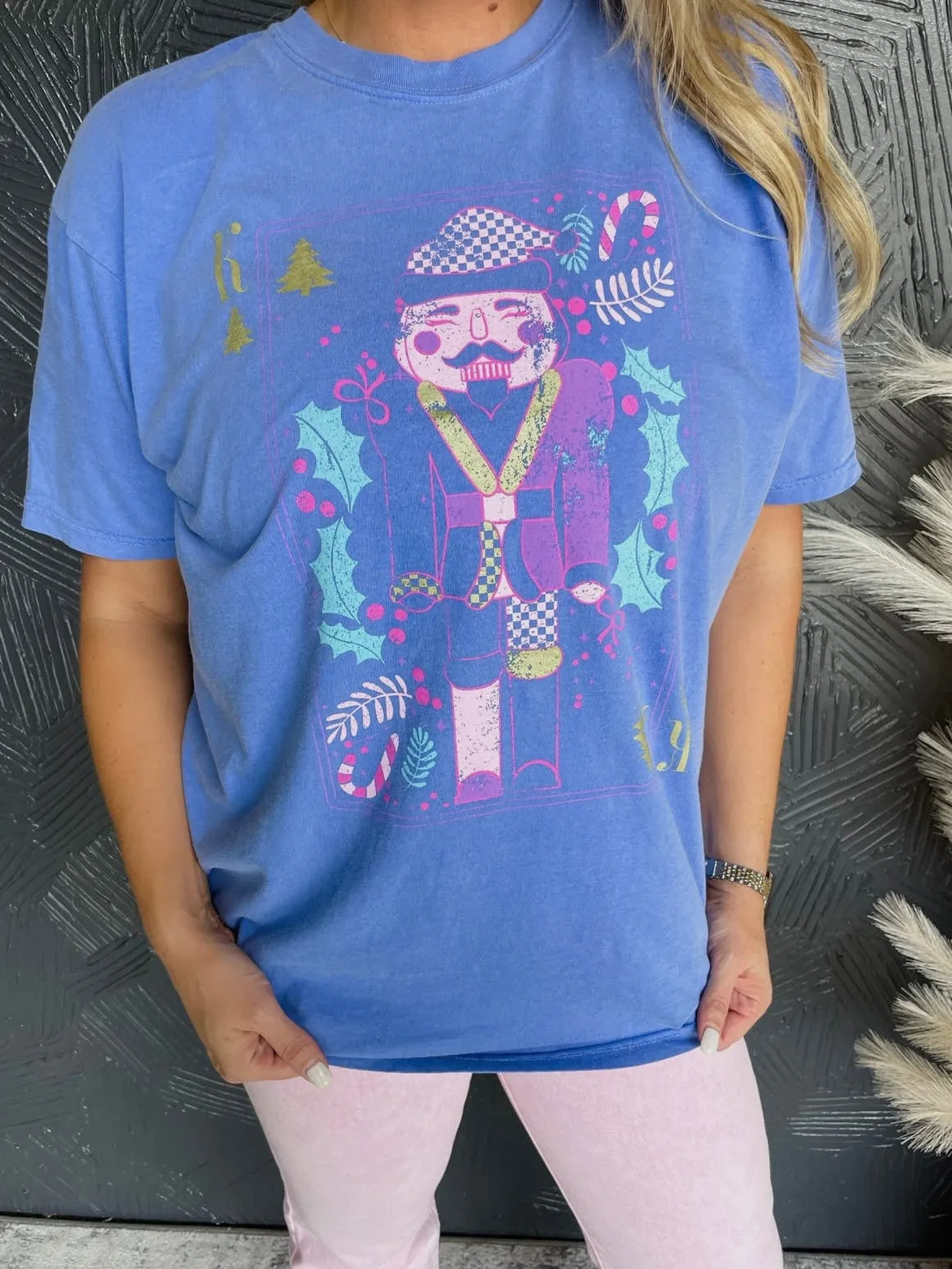 Restocked* Nutcracker Card Tee: Periwinkle