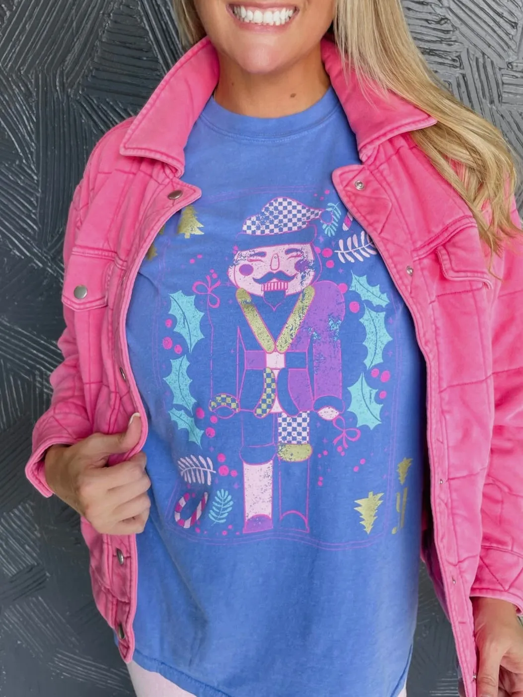 Restocked* Nutcracker Card Tee: Periwinkle