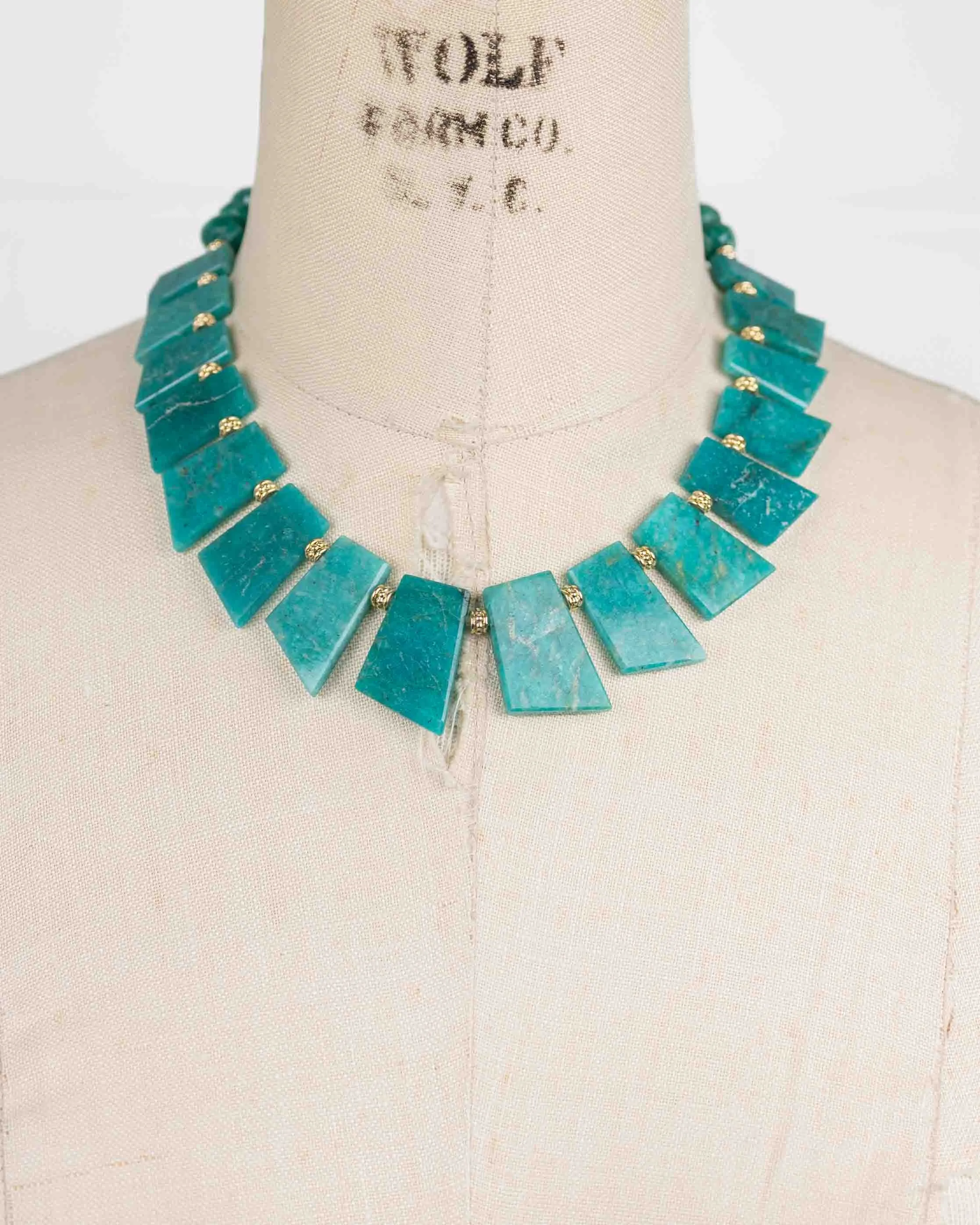Reversible Amazonite Statement Necklace