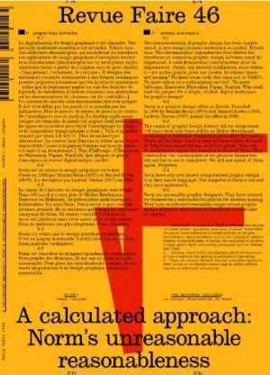 Revue Faire: Issue #46, A calculated approach: Norm's unreasonable reasonableness