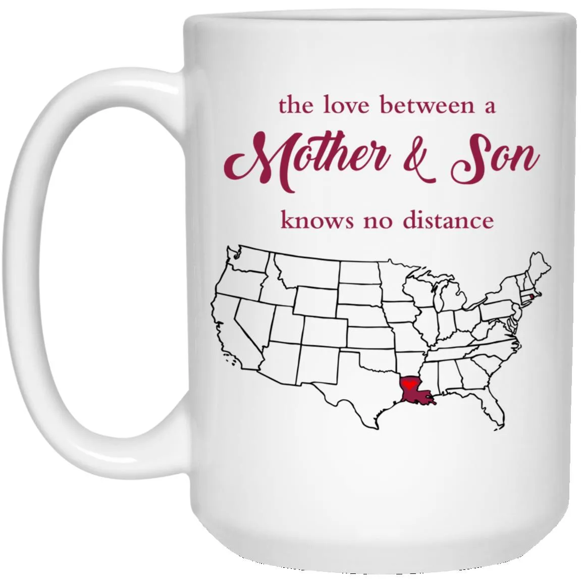 Rhode Island Louisiana The Love Between Mother And Son Mug