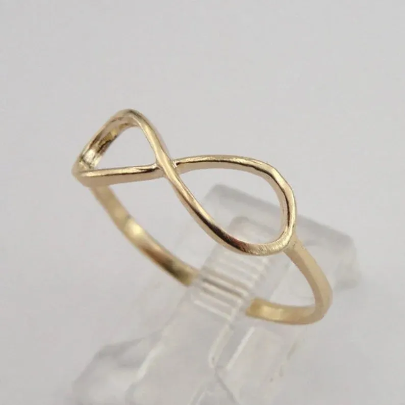 Ring 14k Yellow Gold filled size 5.5,6,7,7.5,8 Young Delicate Handmade Hadar Designers ()Y