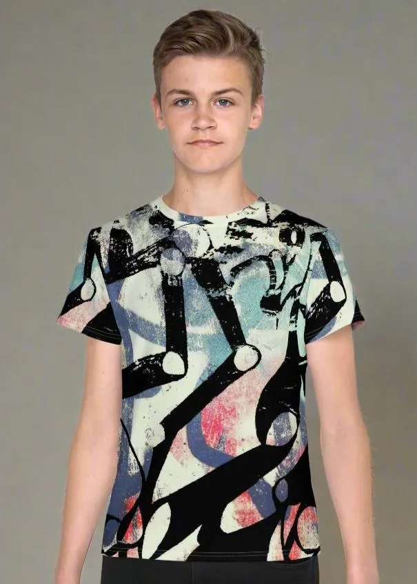 Robot Arms Graffiti Youth crew neck t-shirt
