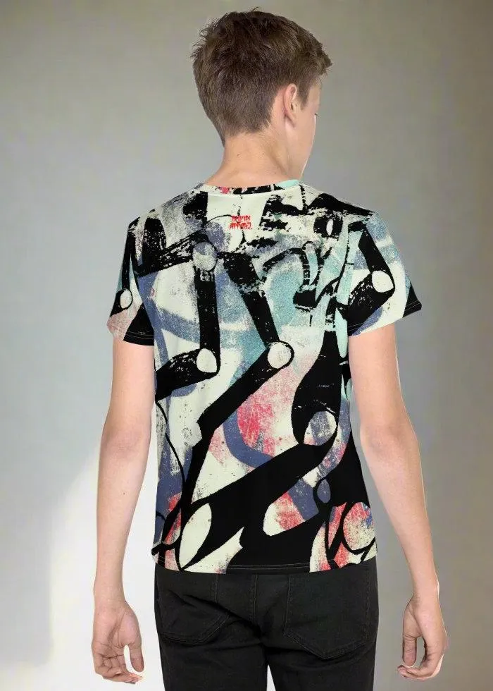 Robot Arms Graffiti Youth crew neck t-shirt