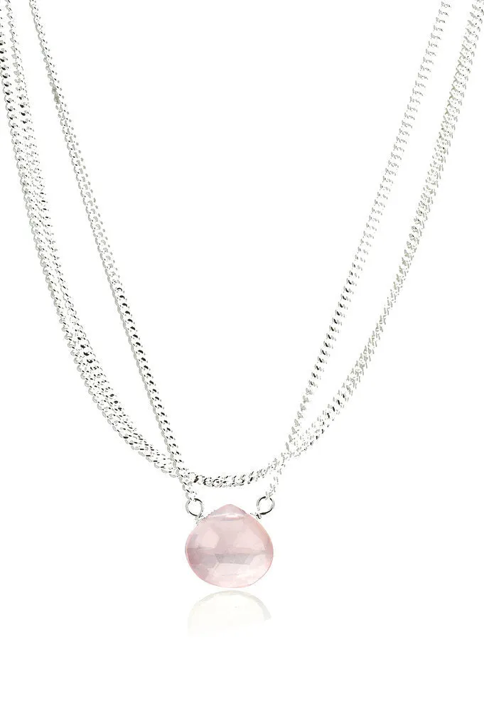 Rose Quartz Triple Strand Necklace