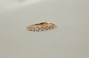 Rosebud Graduating Diamond Band Ring