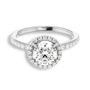 Round Diamond Halo Engagement Ring