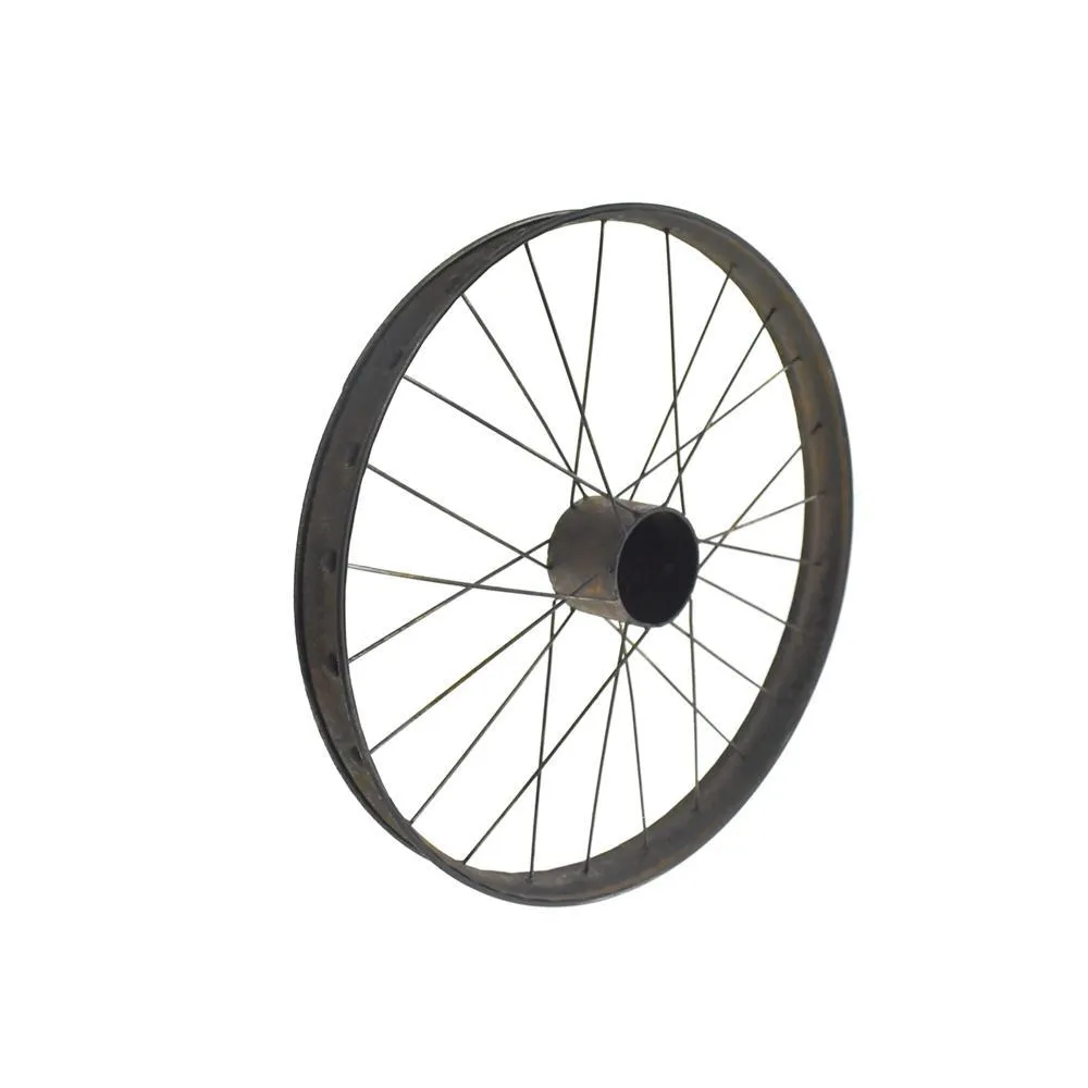 Rusty and Antique Themed Large Bike Wheel, 18-Inch