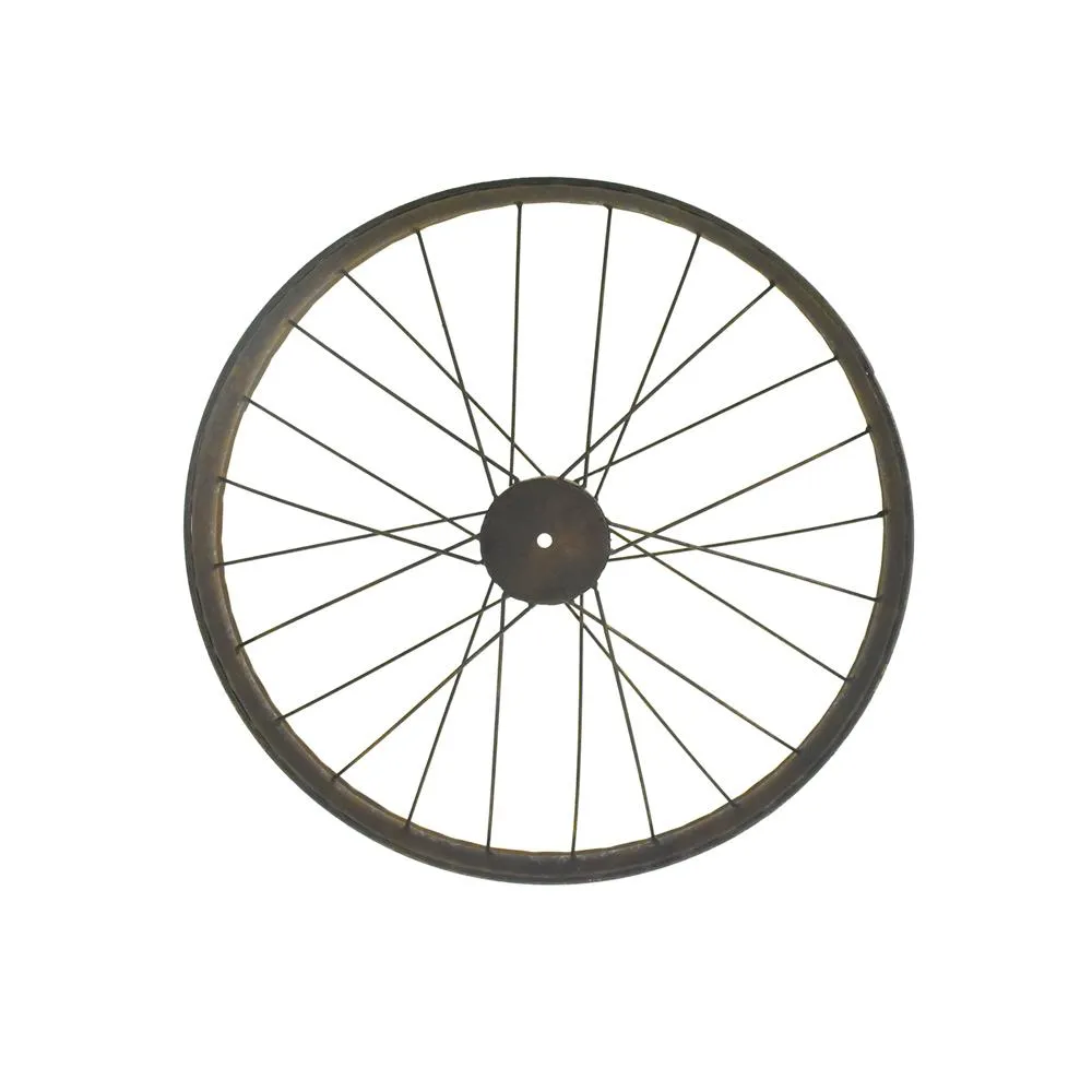 Rusty and Antique Themed Large Bike Wheel, 18-Inch