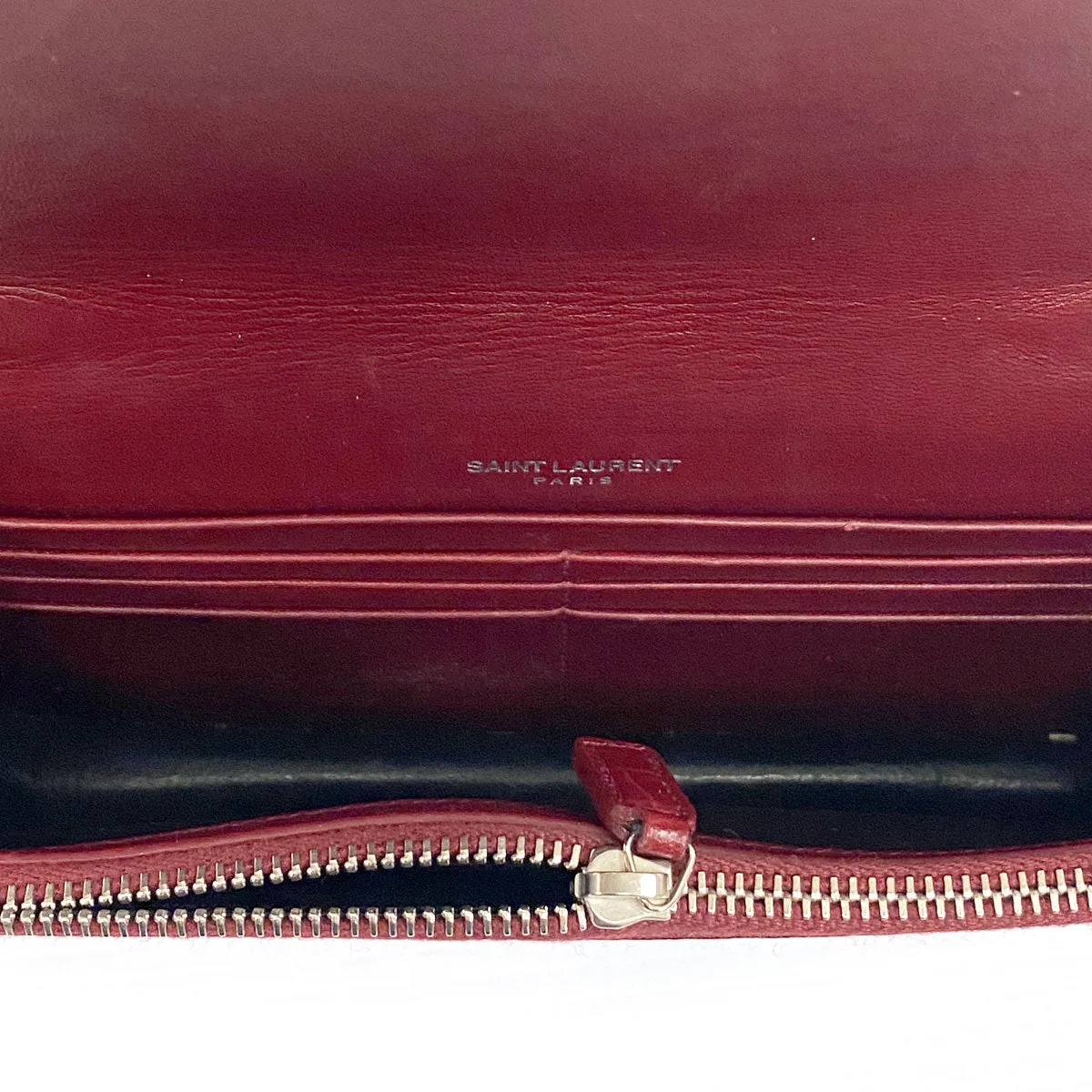 Saint Laurent Kate Chain Wallet with Tassel