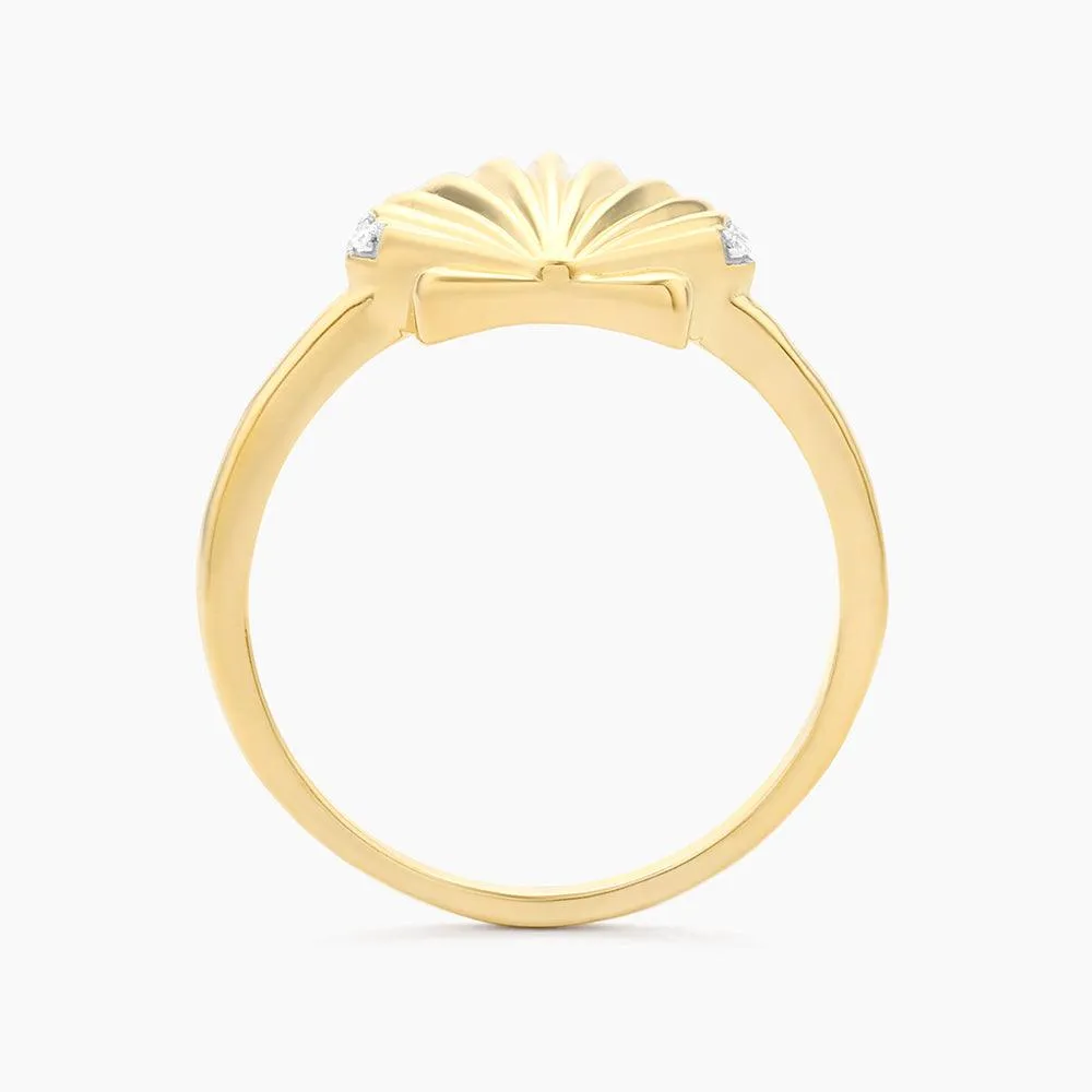 Sandy Seashell Statement Ring