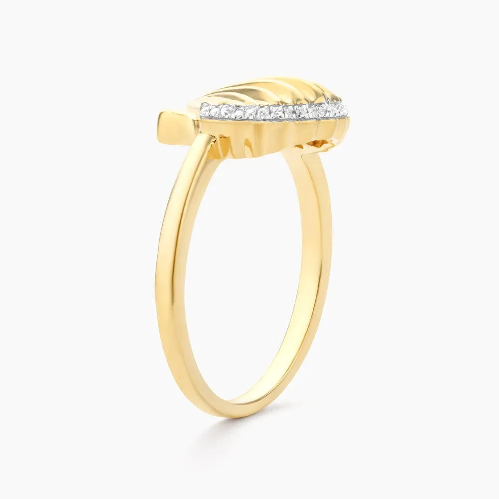 Sandy Seashell Statement Ring