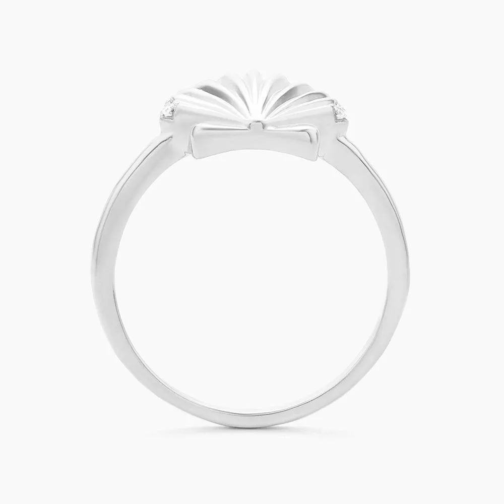 Sandy Seashell Statement Ring
