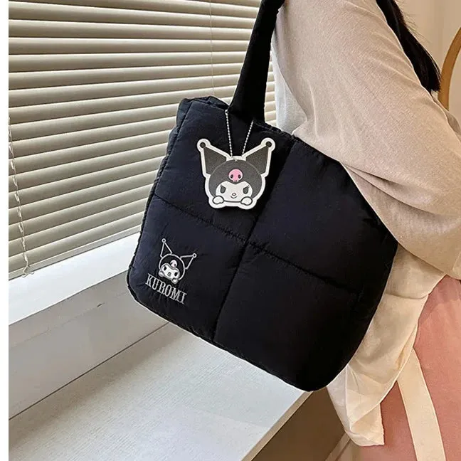 Sanrio Kuromi Puffer Shoulder Bag | Puffy Tote Bag