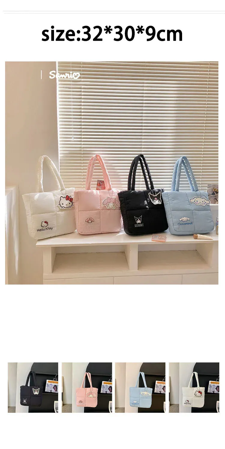 Sanrio Kuromi Puffer Shoulder Bag | Puffy Tote Bag