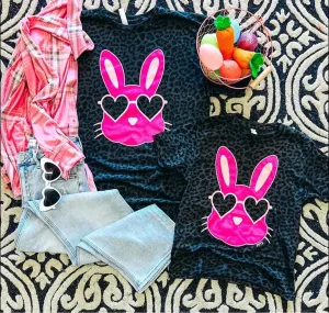 Sassy Bunny Tee: Charcoal