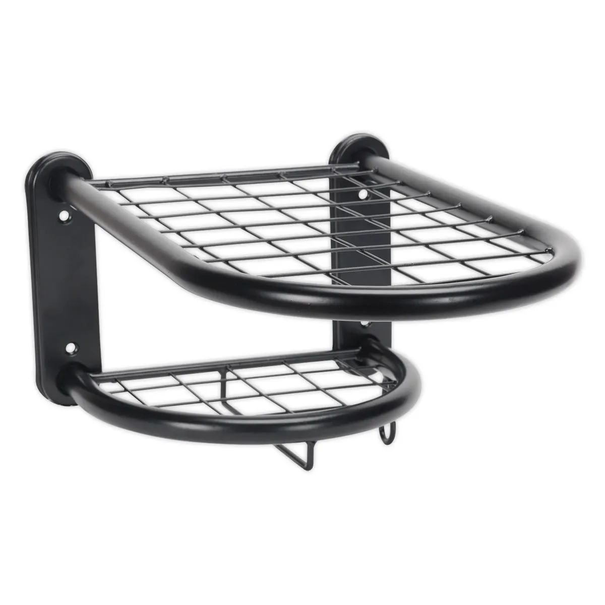 Sealey Motorcycle Helmet, Clothing and Gear Tidy Wall Mounted Shelf Rack 240mm x 405mm