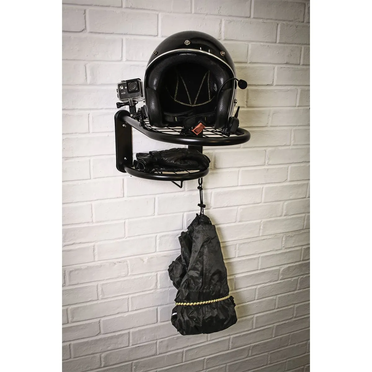 Sealey Motorcycle Helmet, Clothing and Gear Tidy Wall Mounted Shelf Rack 240mm x 405mm