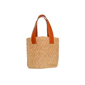 Seashells Soft Medium Tote Bag with Leather Handle