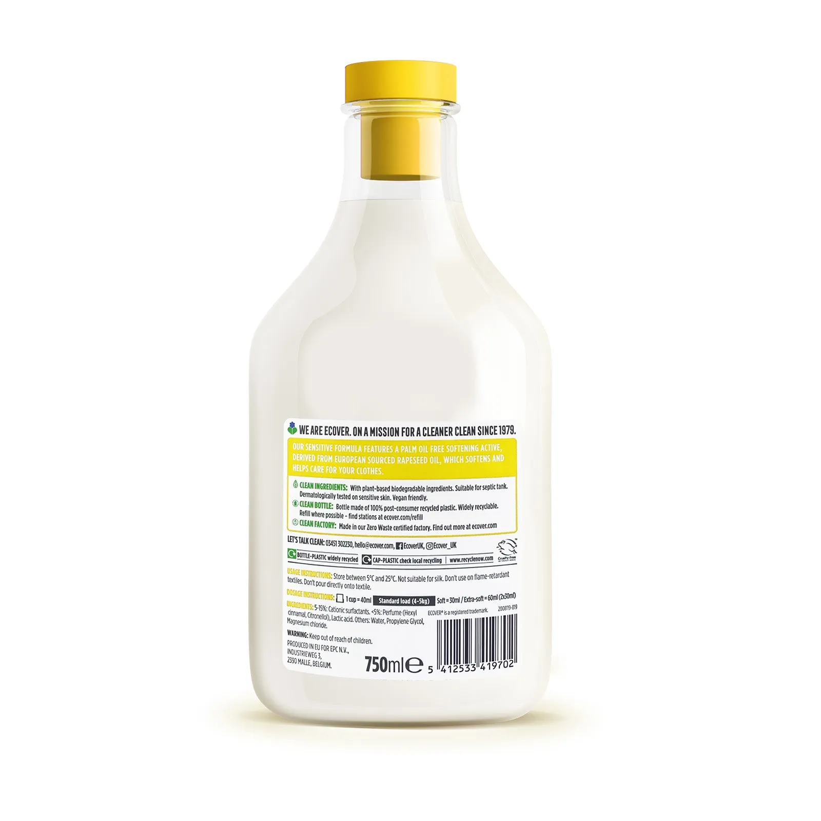 Sensitive Fabric Softener 750ml- Gardenia & Vanilla