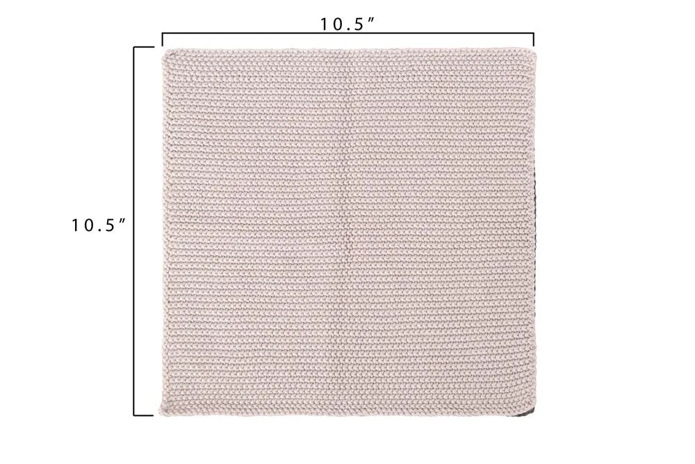 Set of 2 Square Cotton Knit Dish Cloths