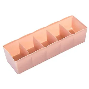 Shangwelluk Plastic Storage Box Tie Socks Cosmetic Drawer Tidy Organizer (Lighte Pink)