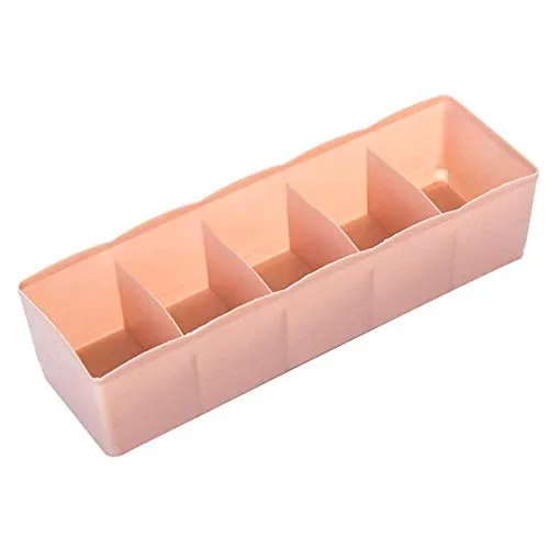 Shangwelluk Plastic Storage Box Tie Socks Cosmetic Drawer Tidy Organizer (Lighte Pink)
